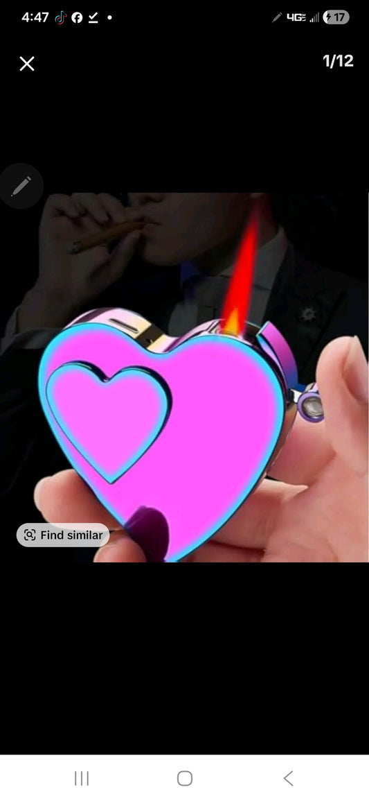 I Valentine's Day GiftedInLove【Fuel Not Included】Heart Shaped Lighter, Love Lig…